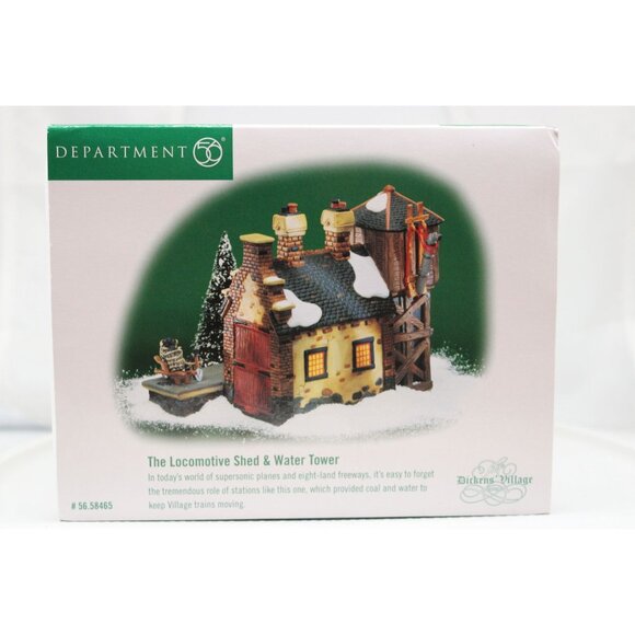 Dept 56 Diskens Village - The Locomotive Shed & Water Tower - Picture 1 of 6